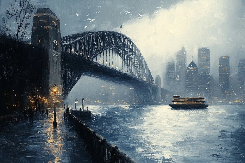 Canvas Város Vászonkép Sydney Ausztrália Híd Harbour Bridge 60x40