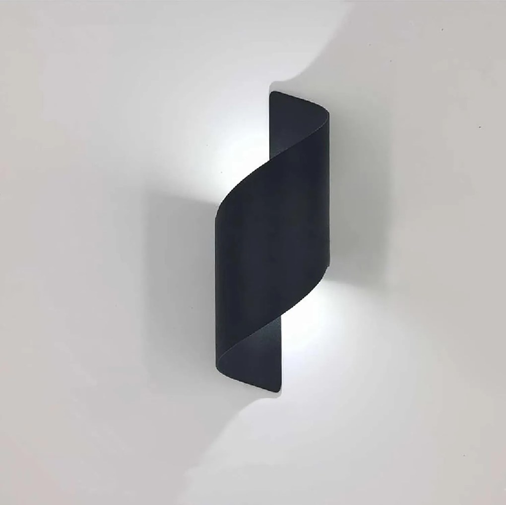 Led beltéri, fali lámpatest fekete Kültéri és beltéri fali lámpa 10W