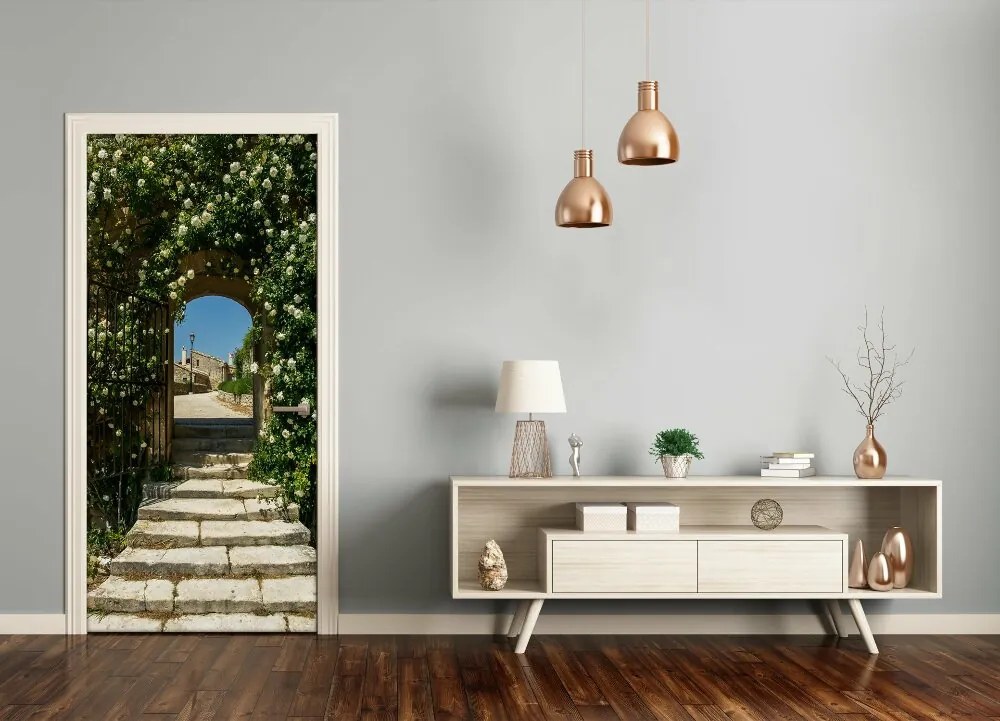 Ajtóposzter öntapadós virágos íj 75x205 cm