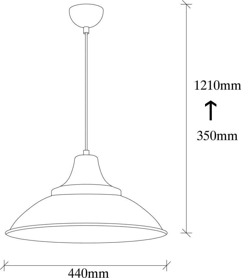 Sağlam 3732 fekete-arany fém függőlámpa, Ø44 cm