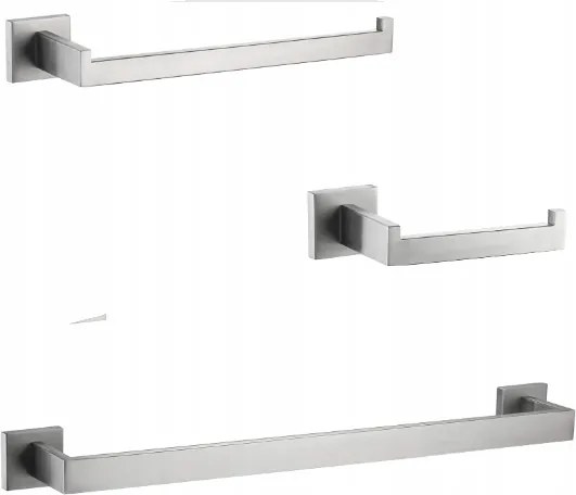 Fürdőszobai kiegészítő szett falra szerelhető 3 részes Dufo