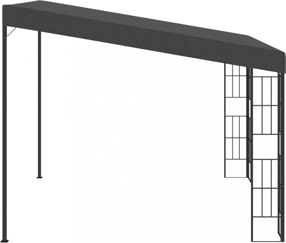 antracitszürke falra szerelhető szövetpavilon 3 x 3 m