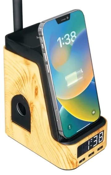 Immax 09000L - LED+CCT dimmelhető asztali lámpa Qi vezeték nélküli töltővel, IDEAL LED/8W/230V, bézs