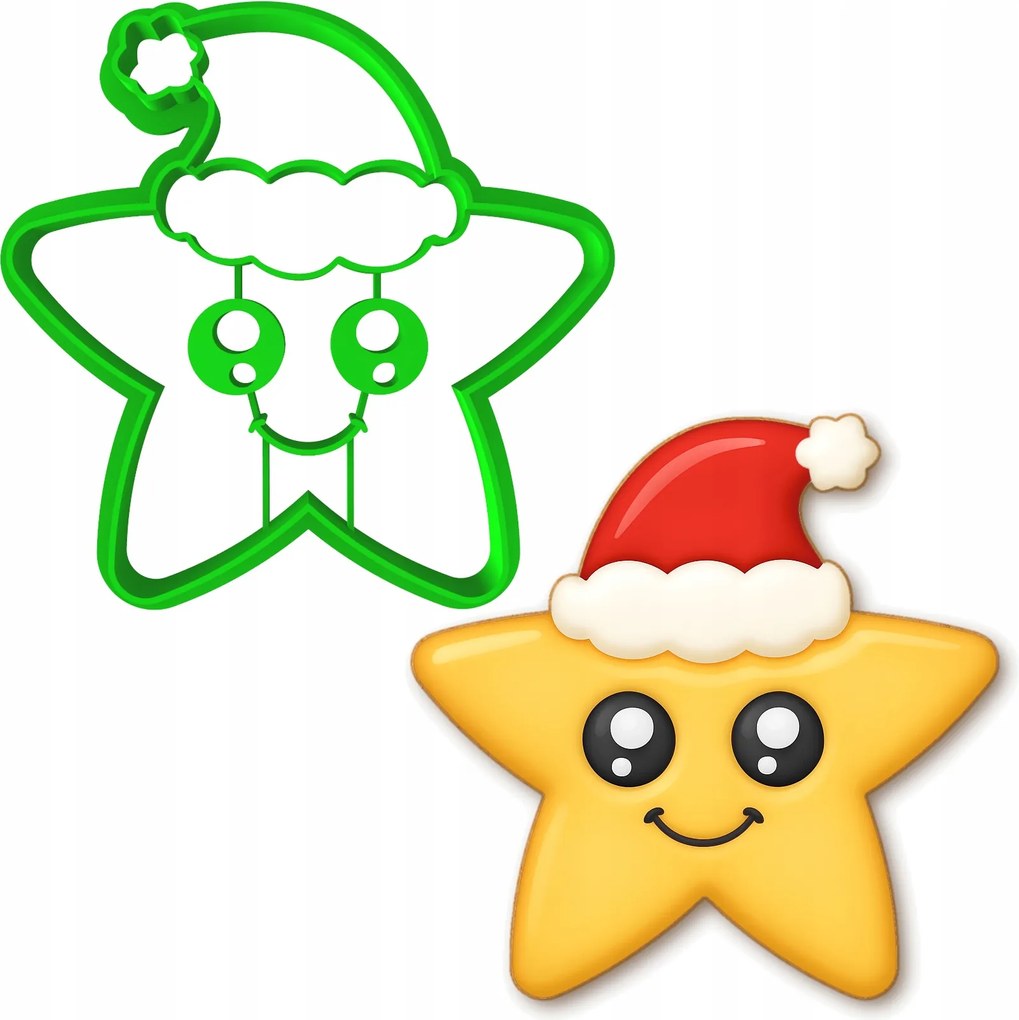 Karácsonyi Forma Mézeskalács lyukasztó Karácsonyi Csillag