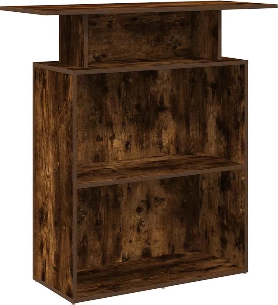 vidaXL recepciós pult füstös tölgy 100x40x104 cm szerelt fa