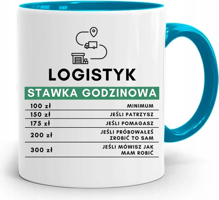 Logisztikai Bögre Kék Születésnapi Ajándék fényképes nyomtatással