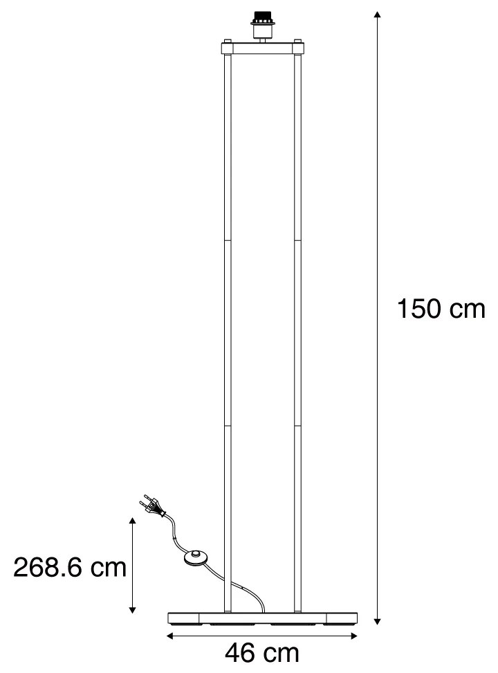 Modern állólámpa fekete - Thijmen