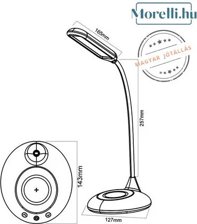 Íróasztali Lámpa Fekete Desk Lamp BRAYTRON BK01-02781