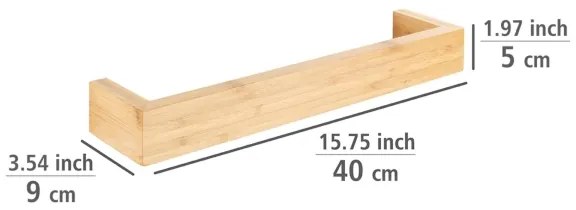 WENKO 24741100 - BAMBUSA törölközőtartó, 40 x 9 cm, barna