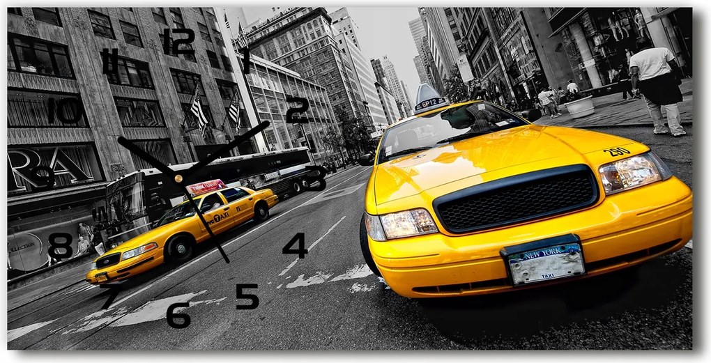 Üveg falióra Taxi New York 60x30 cm