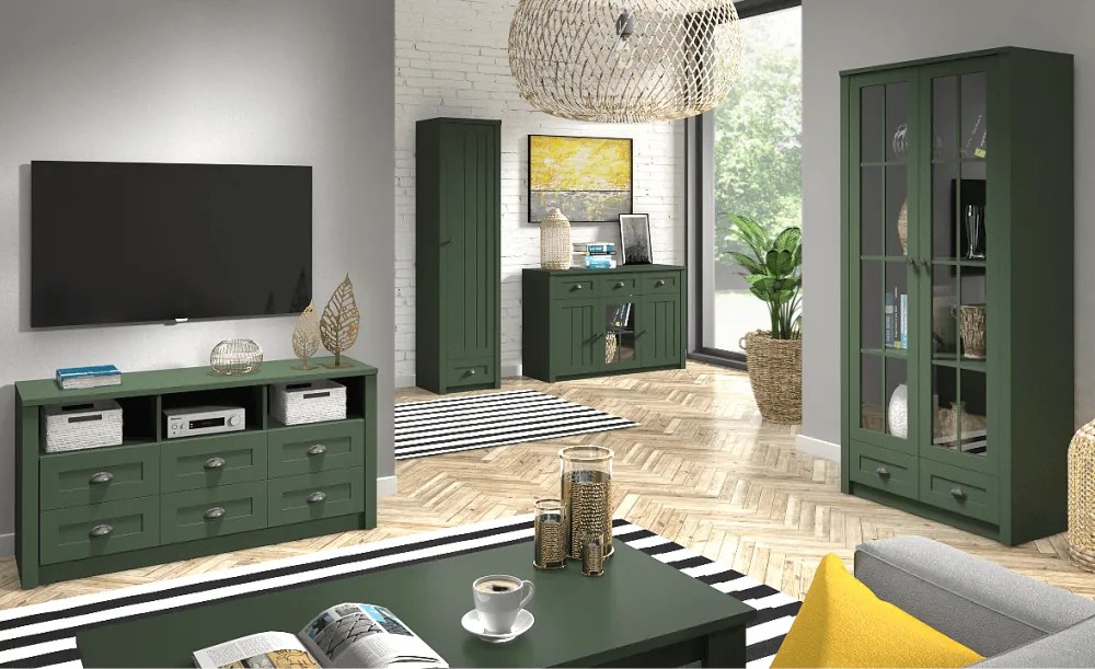 Komód, zöld, PROVANCE K4