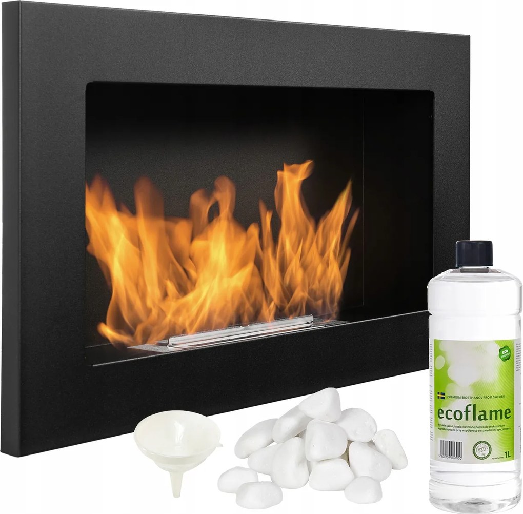 Biokandalló fekete 650x400 Széles Állítható Tűz