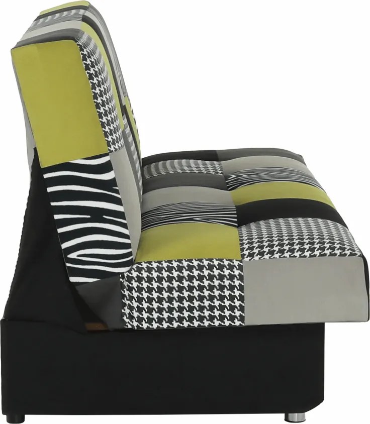 Dívány, anyag/ lime zöld/ szürke / fekete, ALABAMA