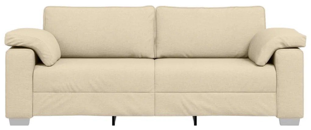 vidaXL Kanapé Krém 219 x 77 x 82 cm szövet