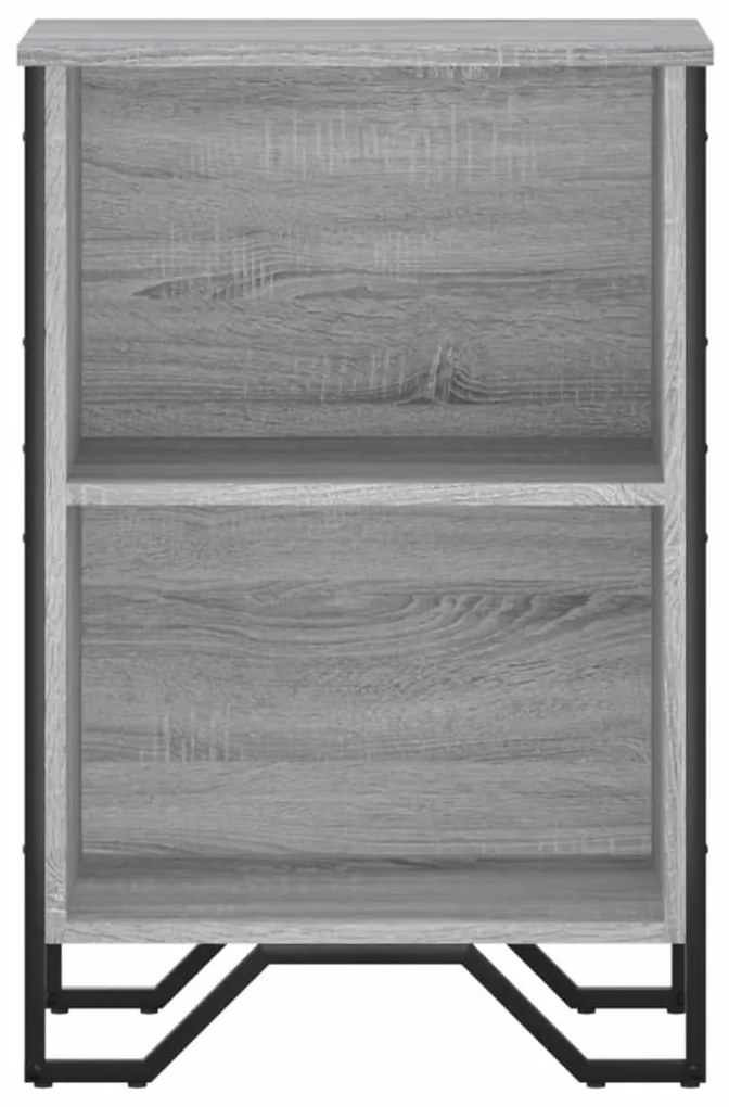 szürke sonoma színű szerelt fa könyvespolc 50 x 31 x 74,5 cm