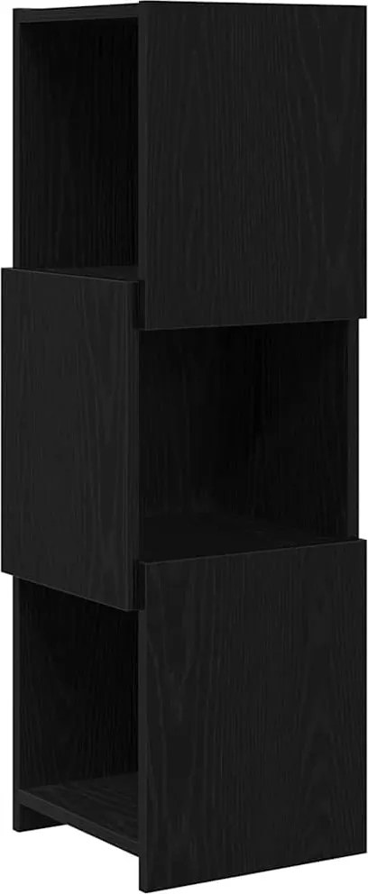 vidaXL Sarokszekrény Fekete tölgy 30,5x30x95cm Faanyag