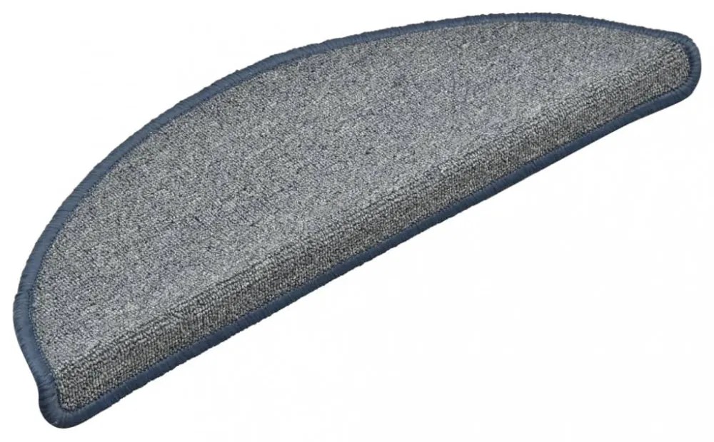 15 db világosszürke és kék lépcsőszőnyeg 56 x 17 x 3 cm