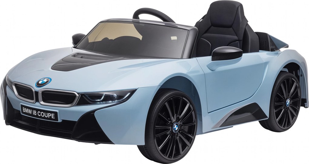 HOMCOM Elektromos Autó Gyerekeknek 3-8 év 6V BMW I8 Coupe Engedéllyel Távirányítóval, 2 Ajtóval, Fényekkel és Zenével, Elektromos Autó PP-ből és Fémbő