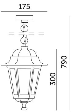 Kültéri csillár láncon 1xE27/60W/230V IP44 fehér