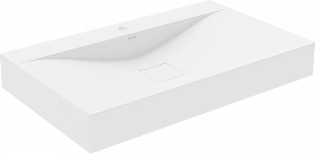 Mexen Poli   mosdó pultra helyezhetö  kompozit 1/O 80 x 48 cm,  fehér - 23028001 Pultra építhető