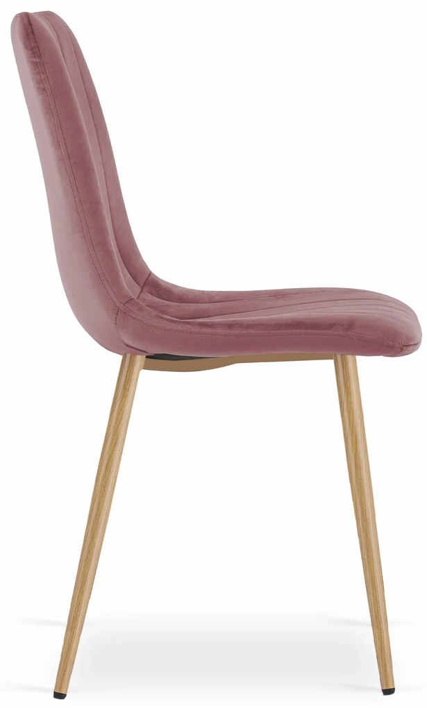 Rózsaszín bársonyszék LAVA