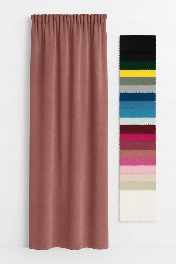 Velvet Függöny Tégla 150 x Az Ön Mérete 6 szín Varrott Lengyelországban