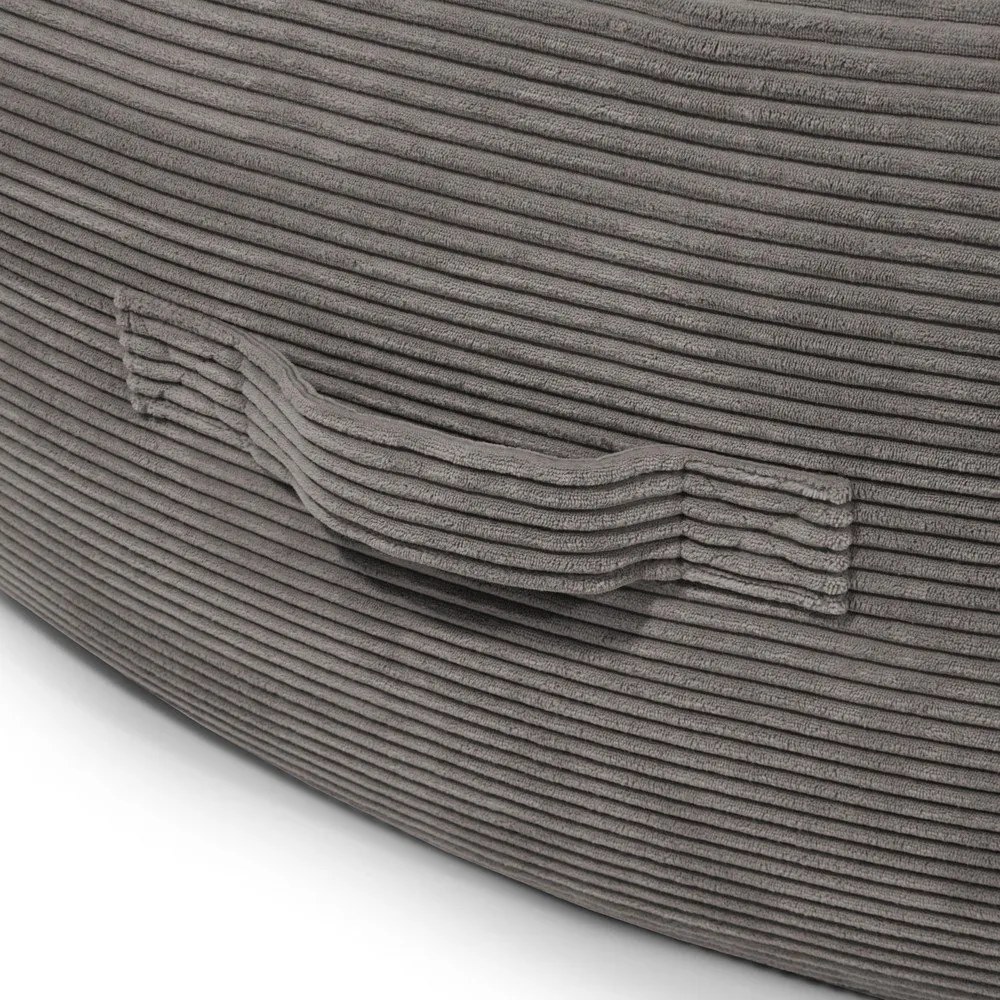 Zöld kordbársony babzsákfotel Roll 190 – SLOWDOWN