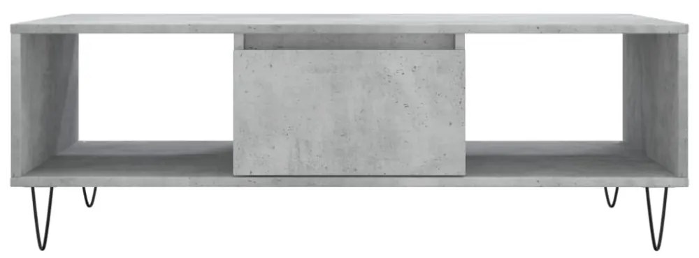 betonszürke szerelt fa dohányzóasztal 104 x 60 x 35 cm
