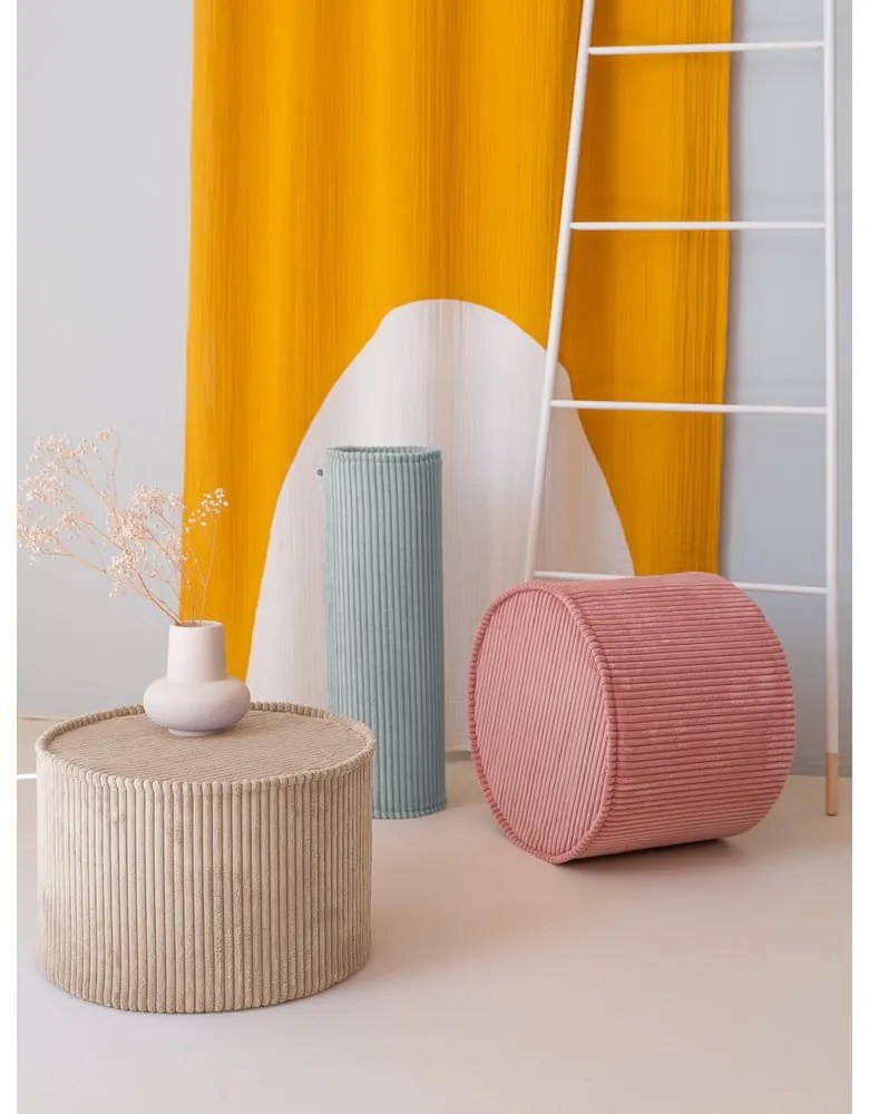 Világosbarna kordbársony gyerek puff – Wigiwama