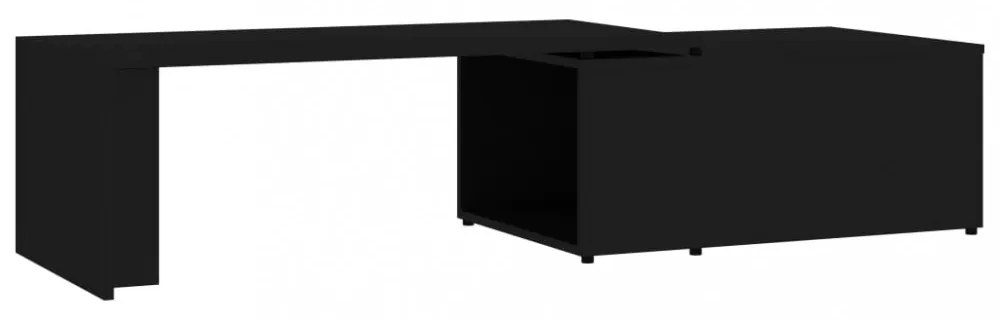 fekete szerelt fa dohányzóasztal 150 x 50 x 35 cm