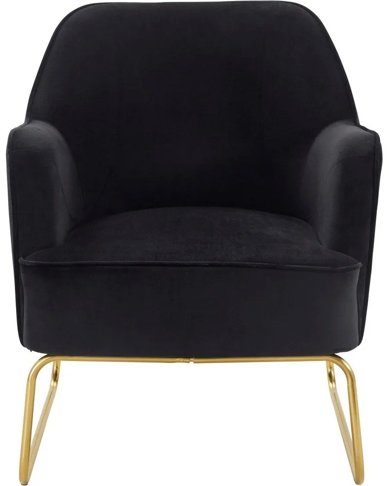 Fekete bársony fotel Joshua - Støraa