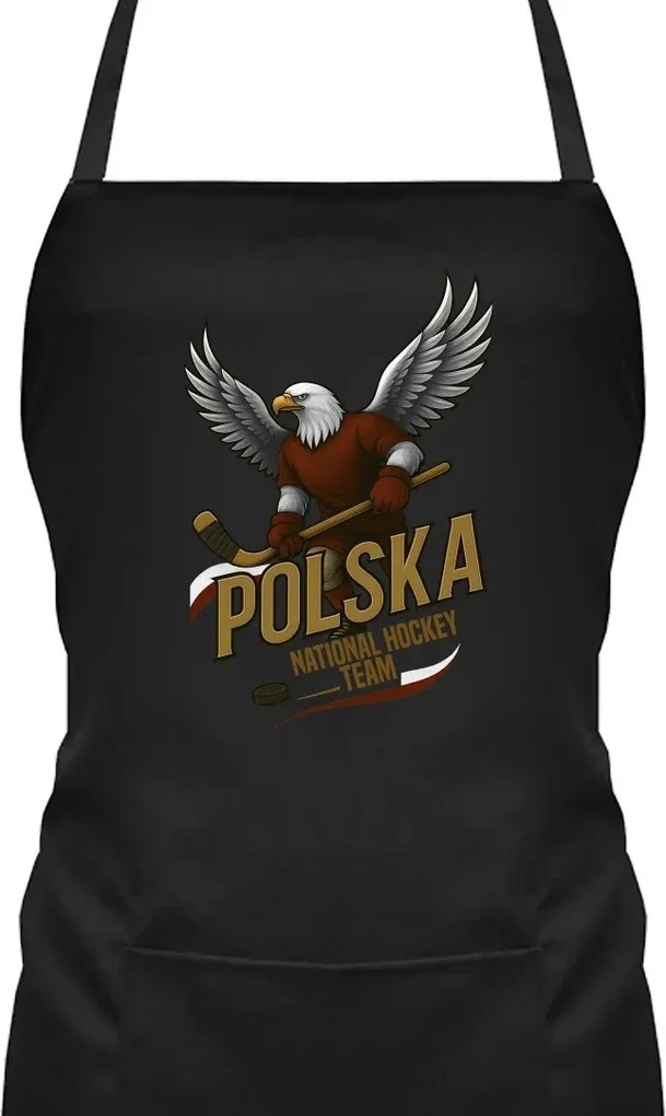 Ajándék kötény nyomott mintával Lengyel national hockey team jégkorong