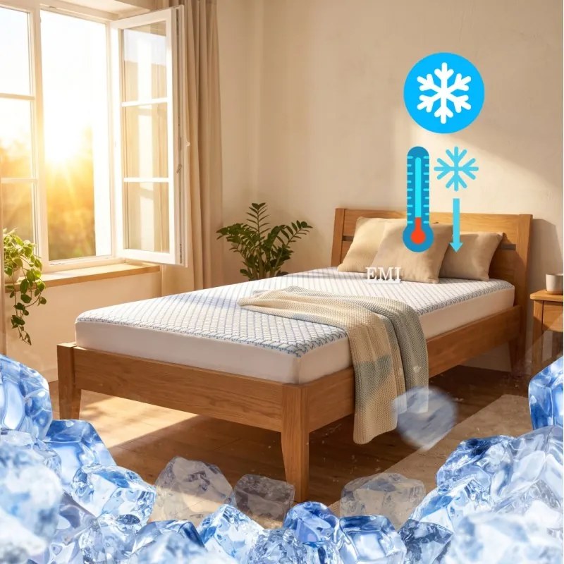 IceFresh Comfort hűtőlepedő rugalmas szalaggal a kerület mentén EMI, 90x200-as lap