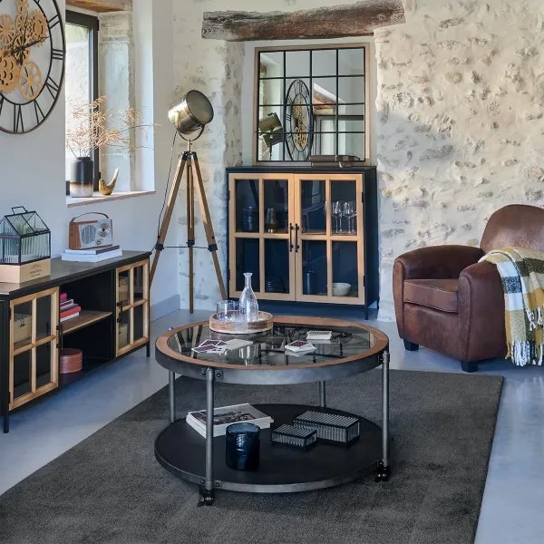 Atmosphera - Állólámpa EBOR 1xE27/25W/230V fenyő/réz