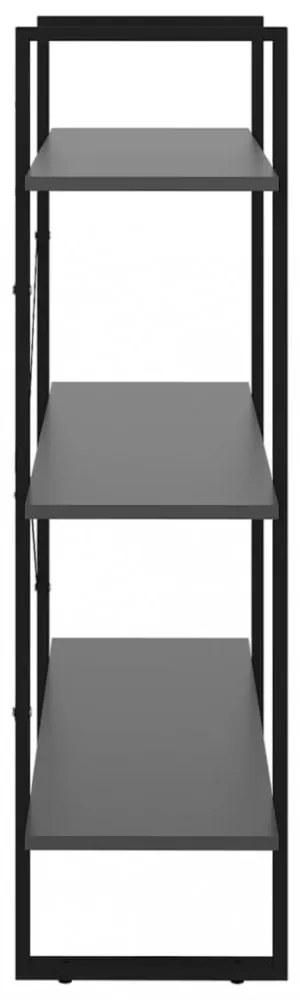 szürke forgácslap könyvszekrény 80 x 30 x 105 cm