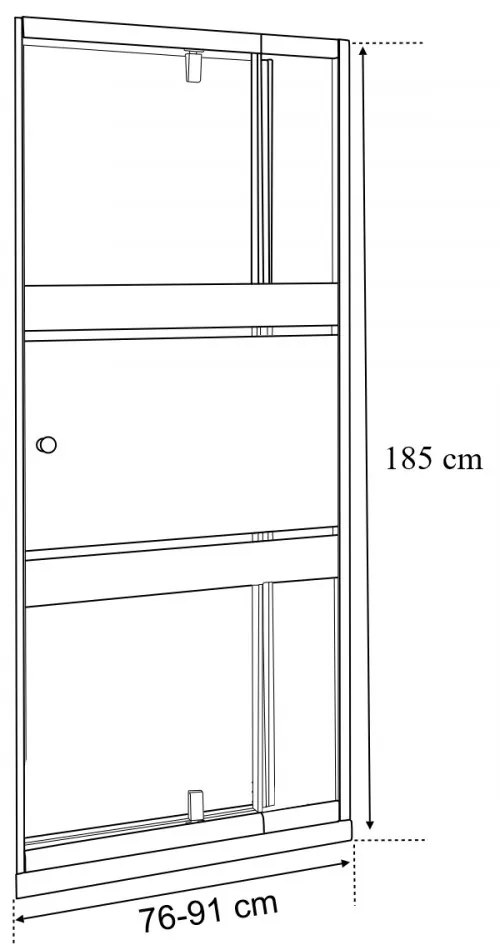 Flexi-S állítható zuhanyajtó 76-91x185 cm