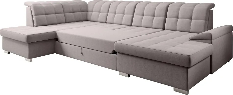 Kinyitható ülőgarnitúra, szürkésbézs Taupe, balos, OREO U