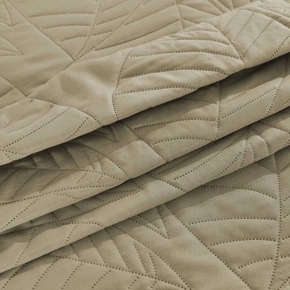 Bézs ágytakaró LEAVES Méret: 170 x 210 cm