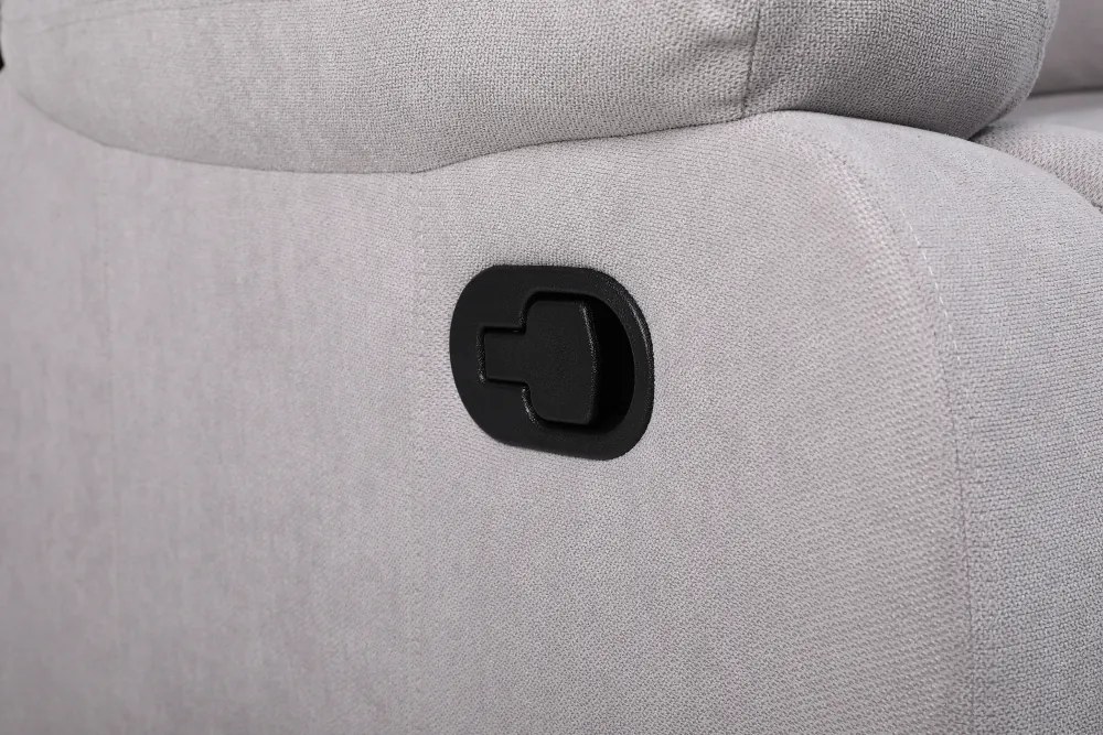 Pihentető fekvőszék, világos szürke szövet, ASKOY NEW