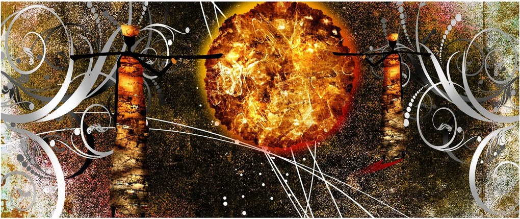 Egy őskori festmény képe (120x50 cm)
