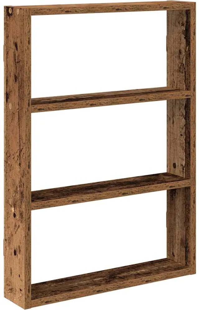 vidaXL antik fa színű szerelt fa fali polc 43 x 9 x 60 cm
