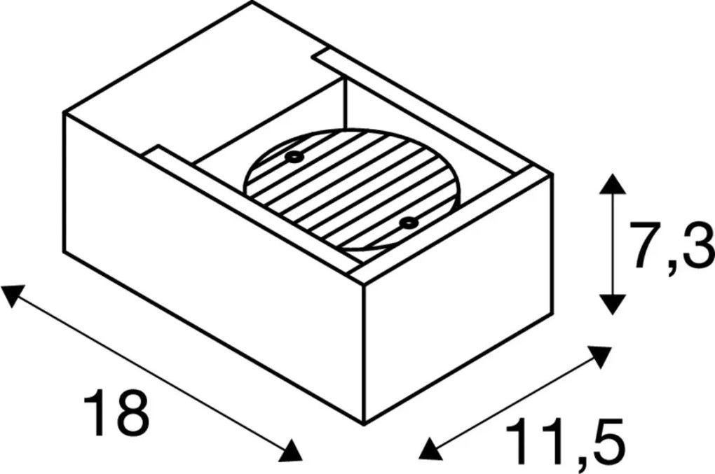 SLV 1004747 ESKINA Modern Kültéri Fali Lámpa Antracit LED IP65