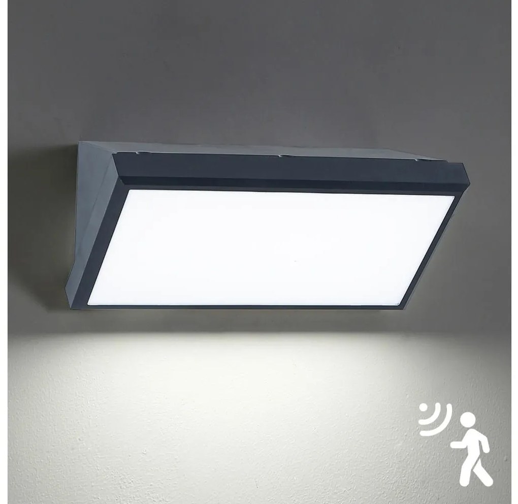Brilagi Brilagi - TRIANGLE LED 20W 230V kültéri fali lámpa érzékelővel antrac. BG1021