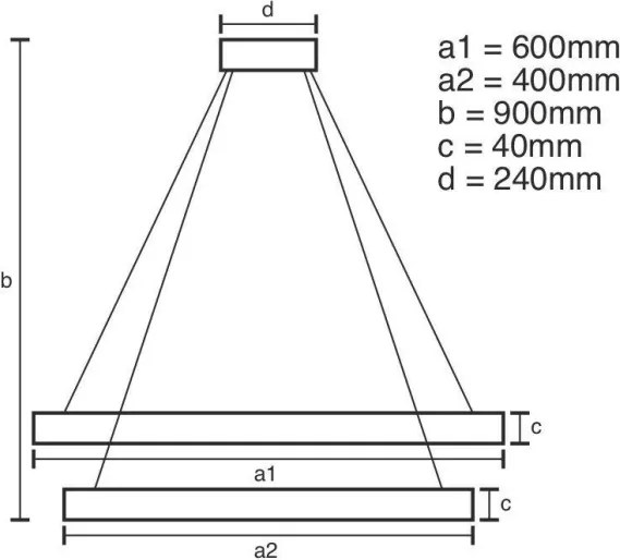 LED állítható fényerejű csillár kábellel LED/70W/230V 3000-6500K + DO