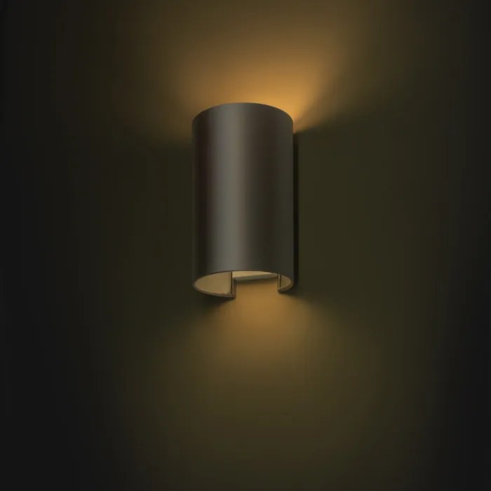 RENDL RON W 15/25 nástěnná Monaco holubí šeď/stříbrné PVC 230V LED E27 15W