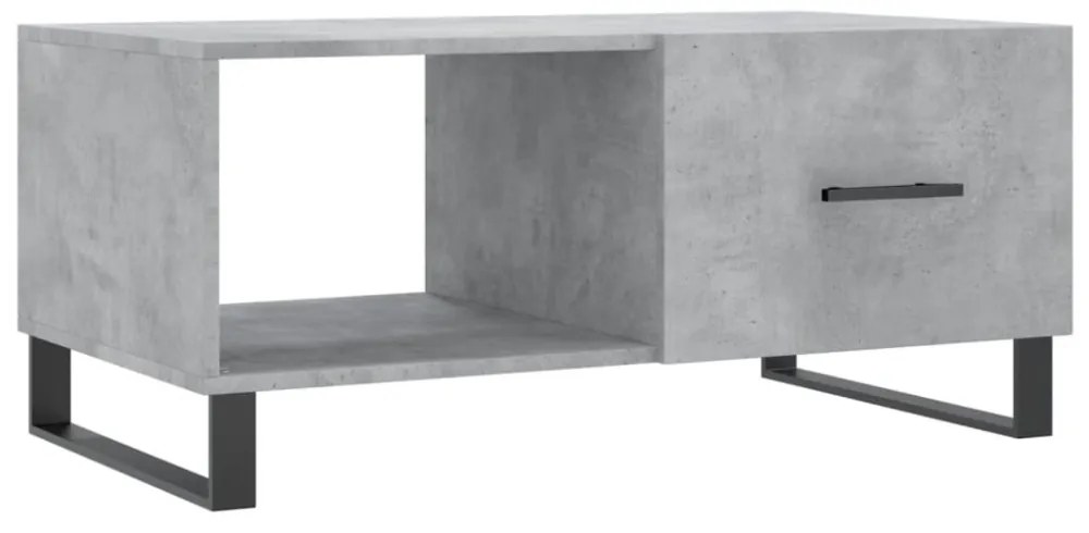 betonszürke szerelt fa dohányzóasztal 90 x 50 x 40 cm