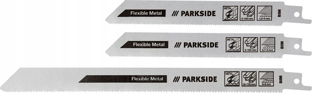 Pfsz Fűrészlapok 3 B1 Vékony Fém Parkside