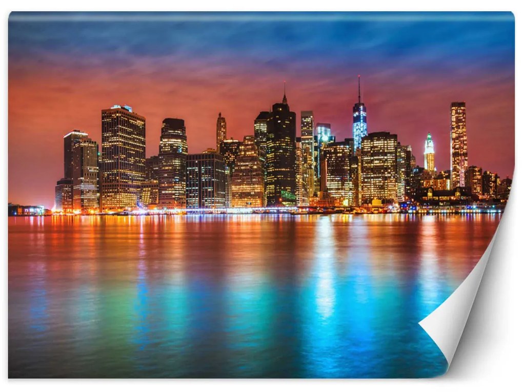 Gario Fotótapéta Manhattan éjszaka Anyag: Vlies, Méret: 100 x 70 cm