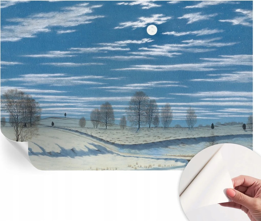 Öntapadós tapéta Divatos 3D fali ragasztó Téli tájkép 104x70 cm