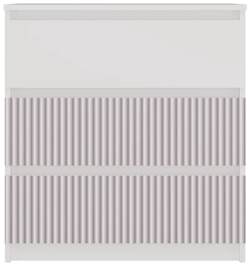 MIX M3 ARTEO komód, 70x75x40 cm, fehér-rózsaszín